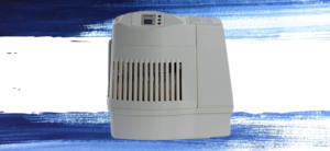 AIRCARE HUMIDIFIER in white and blue background