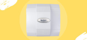 APRILAIRE HUMIDIFIER REVIEW in yellow and white background