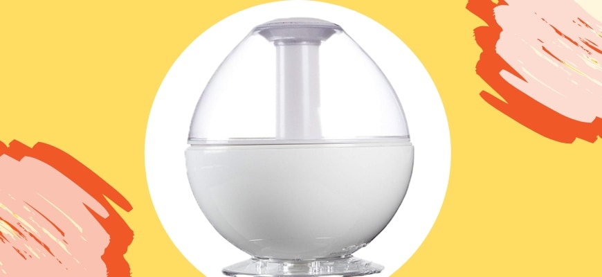 OBJECTO H3 HYBRID HUMIDIFIER in yellow printed background
