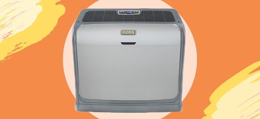 IDYLIS HUMIDIFIER in orange and yellow background