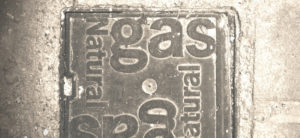 Words Natural Gas in gray background