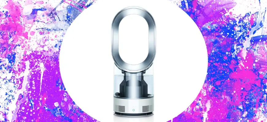 THE DYSON AM10 HUMIDIFIER in colorful background