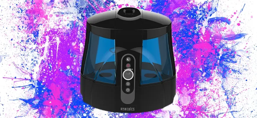HOMEDICS HUMIDIFIER in colorful background