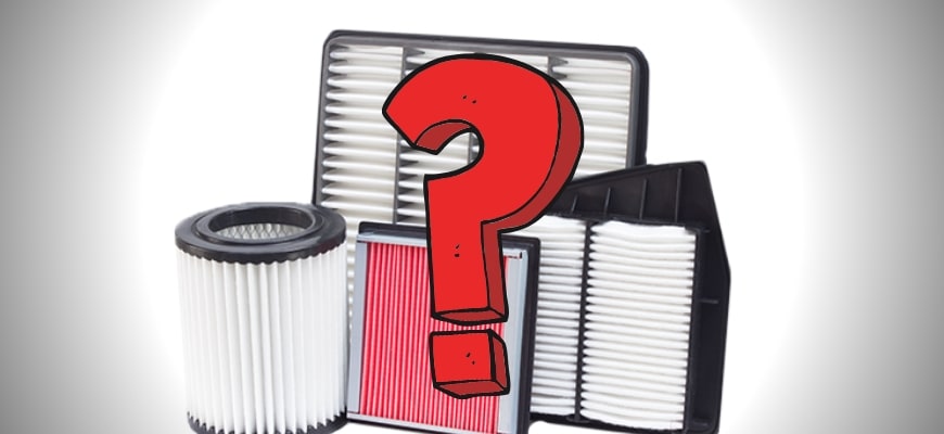 AIR FILTER and FURNACE FILTER with question mark icon in white background
