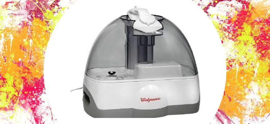 WALGREENS HUMIDIFIER in white and sprinkled colors background