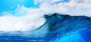 Blue ocean's wave