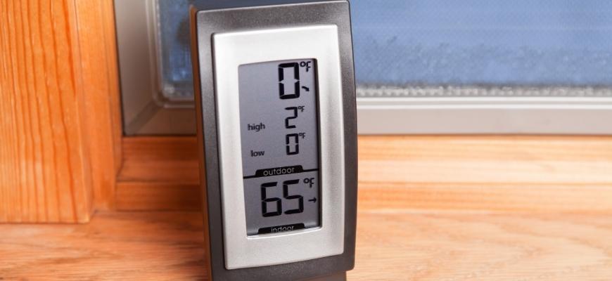 Indoor Outdoor Thermometer on Window